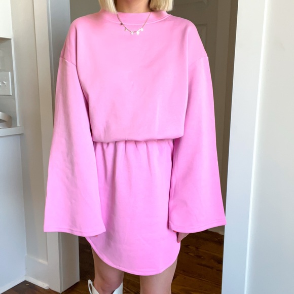 GREY sweatshirt dress - Picture 1 of 2